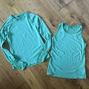Oiselle Wool Long Sleeve Top and Tank Top Set